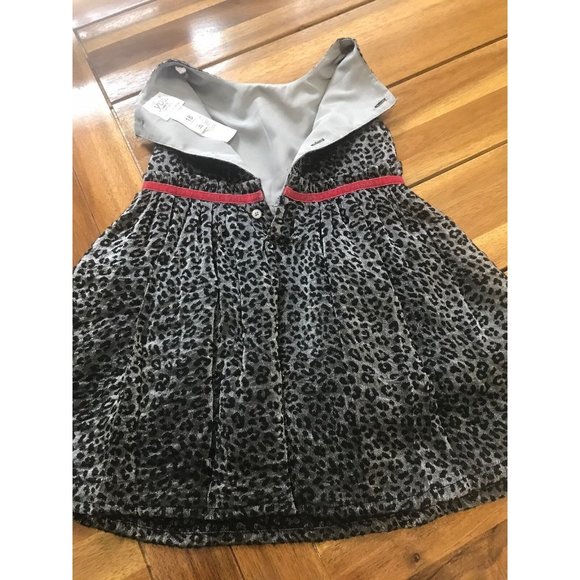 Girl JUST ONE YOU BY CARTER'S 18 MONTH BLACK & SILVER SPARKLY With Red Bow DRESS - Picture 6 of 8